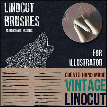 手工油毡浮雕AI笔刷