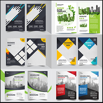 6款企业宣传单企业宣传册第一素材网矢量素材精选