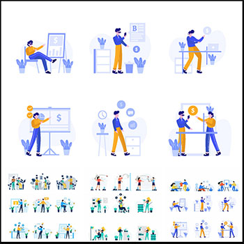 通信应用生活办公体育锻炼2.5D等距插画
