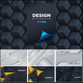 7款三角形多边形立体抽象第一素材网矢量背景精选
