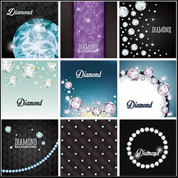 15款砖石珠宝颗粒第一素材网矢量背景精选