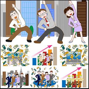 20款商业金融卡通插画第一素材网矢量背景精选