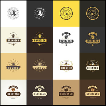 咖啡店铺矢量LOGO标志