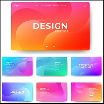 8款抽象背景矢量网页横幅素材