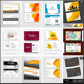 20款抽象背景名片第一素材网矢量模板精选
