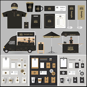 15套品牌餐饮包装袋VI设计第一素材网矢量素材精选