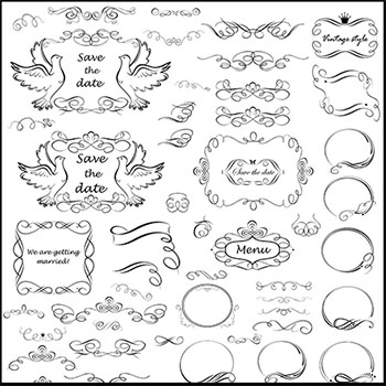 复古欧式画框花纹边框第一素材网矢量素材精选