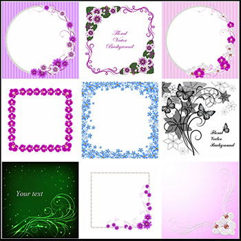 花卉框架画框第一素材网矢量素材精选