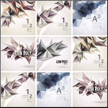 三角形低多边形第一素材网矢量背景精选