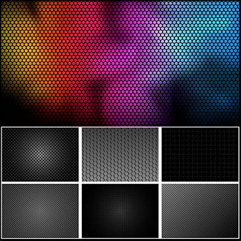 14款金属网格第一素材网矢量背景精选