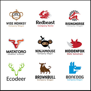 37款动物系列LOGO图标第一素材网矢量标志精选