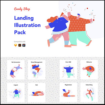 20个创意网页出错等网页说明第一素材网矢量插图精选