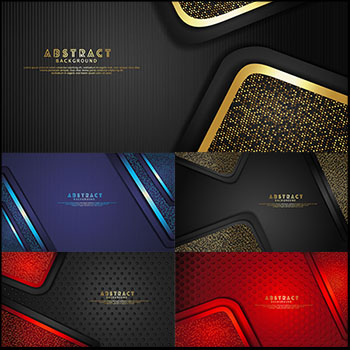 金色粒子点缀的深色抽象背景第一素材网矢量素材精选