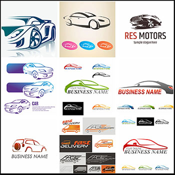25款汽车维修和汽车概念矢量LOGO图标