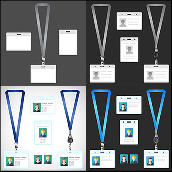 员工上岗证工作组胸牌第一素材网矢量素材精选