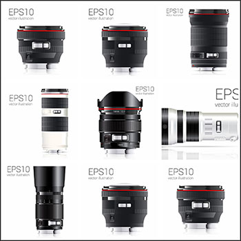 7款单反相机变焦镜头插图第一素材网矢量素材精选