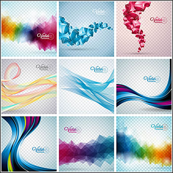 20款飘带水彩渐变抽象背景第一素材网矢量素材精选