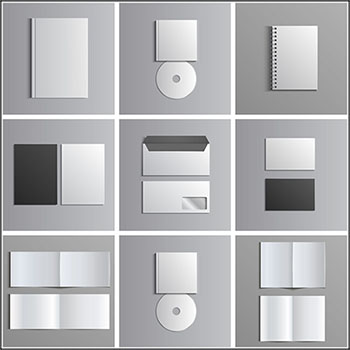 8款笔记本光碟盒信封样机模型第一素材网矢量素材精选