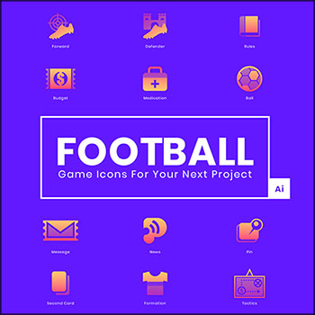 足球运动相关图标第一素材网矢量素材精选