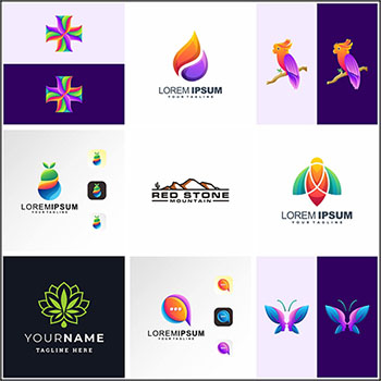 13个彩色企业LOGO图标第一素材网矢量素材精选