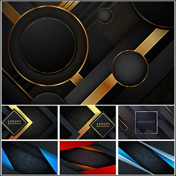 金色边框装饰深色抽象背景第一素材网矢量素材精选