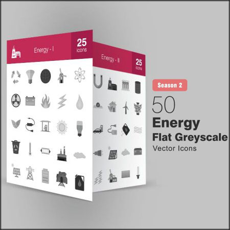 50个扁平化能量节能环保图标CDR/SVG/EPS/AI第一素材网矢量素材精选