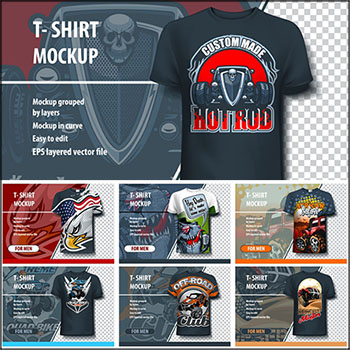 印有LOGO徽标T恤模板第一素材网矢量素材精选