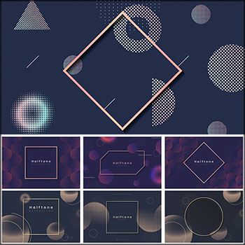 半色调横幅背景第一素材网矢量素材精选