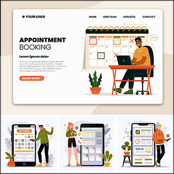 日历标记重要事件预约日期矢量插画