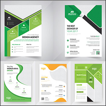 9款企业产品信息介绍宣传单第一素材网矢量素材精选