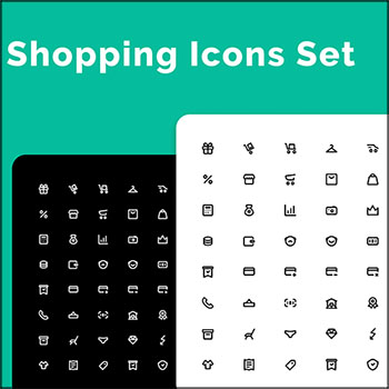 64个电商购物网站PNG/XD/SVG第一素材网矢量图标精选