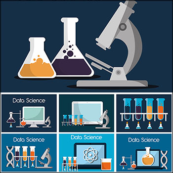 27款化学实验研究化学用品器皿第一素材网矢量插图精选