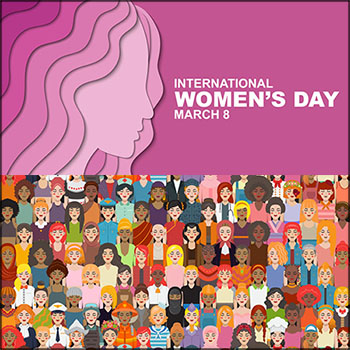 8款三八妇女节女人节海报背景女性人物插图第一素材网矢量素材精选