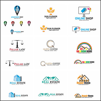 23款音乐和房地产LOGO图标标志第一素材网矢量素材精选