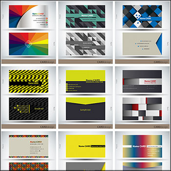 24款大气企业个人名片第一素材网矢量模板精选