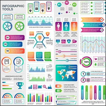 4套时间线时间轴信息图表第一素材网矢量素材精选