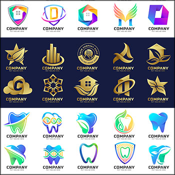 高档牙齿养护徽标企业LOGO标志第一素材网矢量素材精选