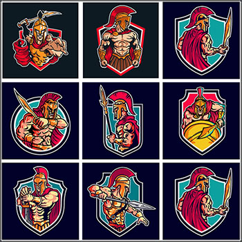 斯巴达勇士人物图案第一素材网矢量素材精选