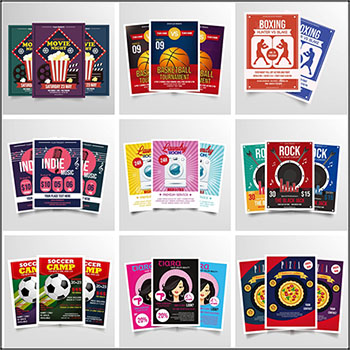 拳击篮球音乐披萨足球电影等海报第一素材网矢量素材精选