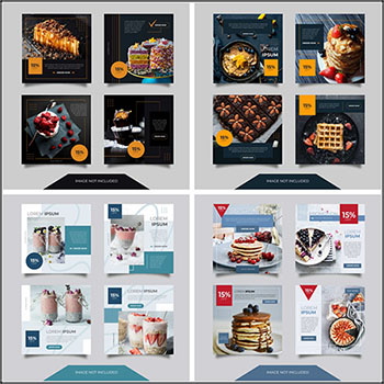 5套社交媒体网站促销打折横幅广告模板第一素材网矢量素材精选