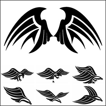 9款老鹰图标第一素材网矢量插图精选