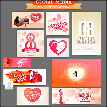 15款3.8妇女节女神节海报插图第一素材网矢量素材精选