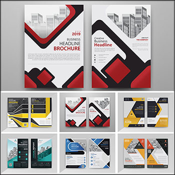 6款企业传单企业小册子第一素材网矢量素材精选