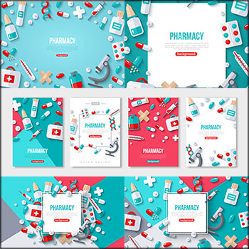 9款医学医药健康传单横幅海报第一素材网矢量素材精选