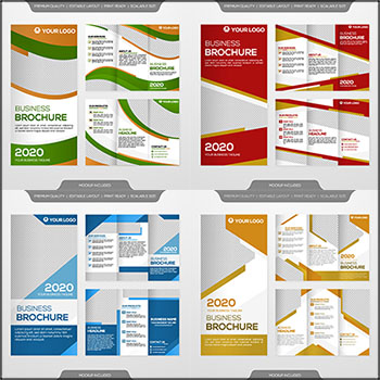 4套企业介绍三折页宣传单第一素材网矢量素材精选