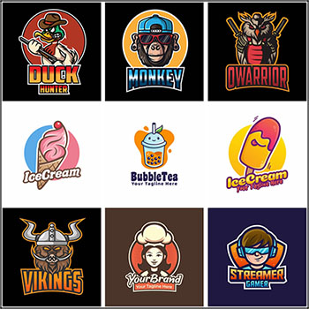 12款创意企业徽标LOGO标志第一素材网矢量素材精选