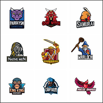 10款邪恶动物骷髅人物企业标志LOGO徽标PNG/AI第一素材网矢量素材精选