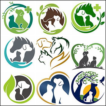 9款动物救助站宠物医院LOGO标志第一素材网矢量素材精选
