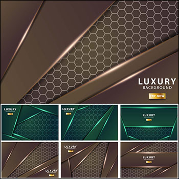 6款豪华高端抽象横幅背景第一素材网矢量素材精选