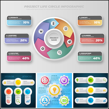 10款业务信息图表第一素材网矢量素材精选